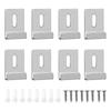 A74E-32Pcs Mirror Clips For Wall Mounting, Metal Mirror Holder Clips Hooks Frameless Wide Channel Mirror Retainer Clips