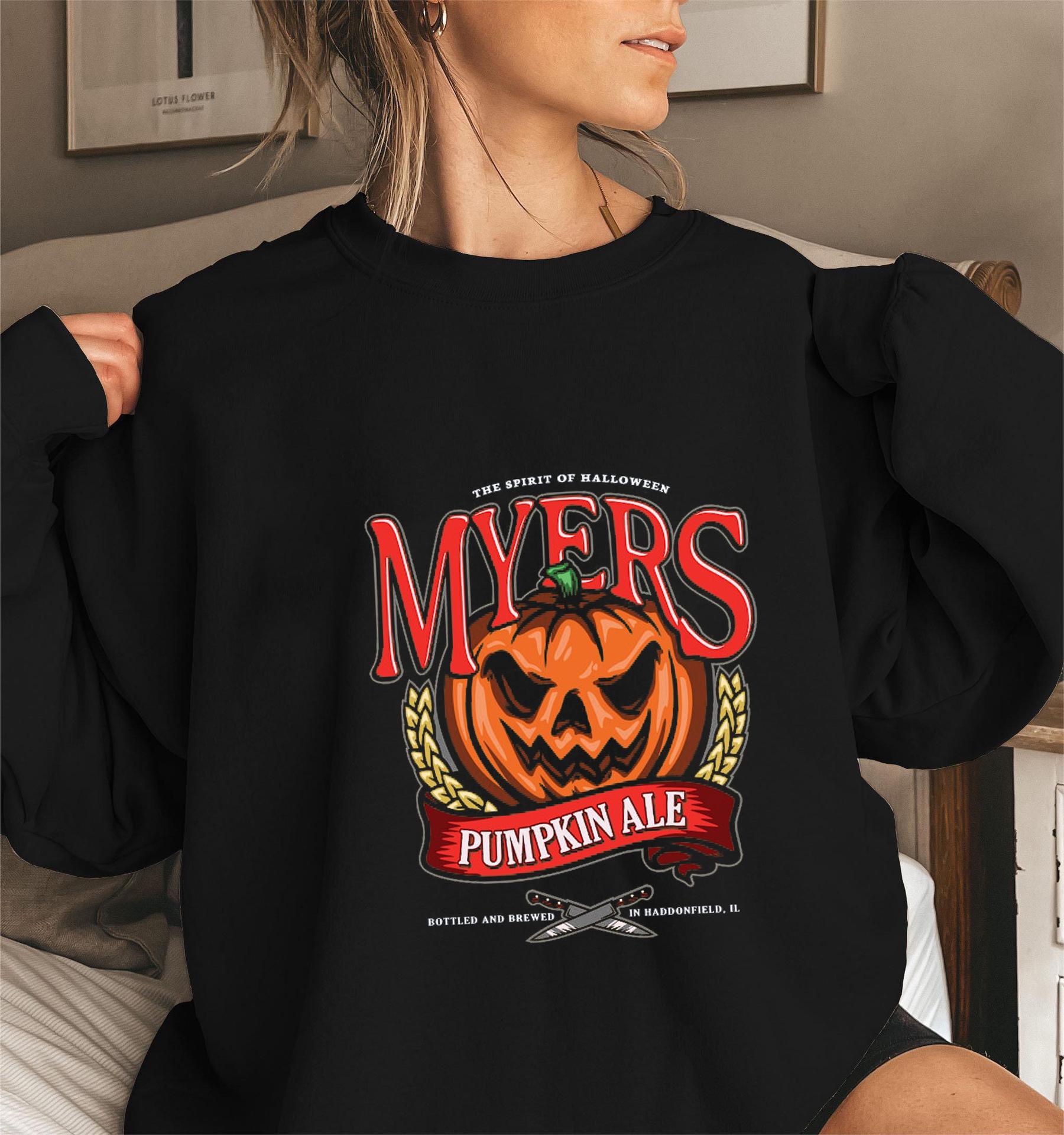 

Европейская и американская толстовка с длинным рукавом на Хэллоуин с тыквой XS чёрный