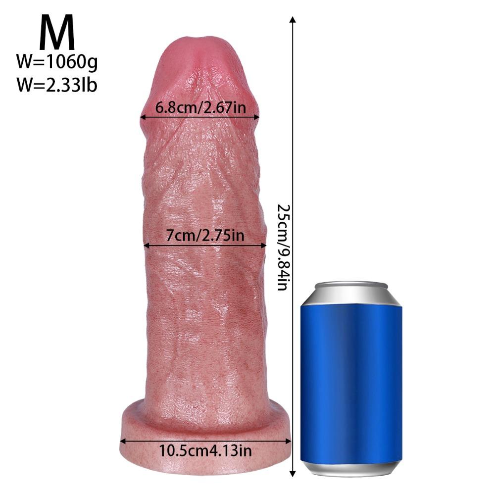Oversized Extra Thick Silicone Realistic Dildo - Female Adult Pleasure Toy