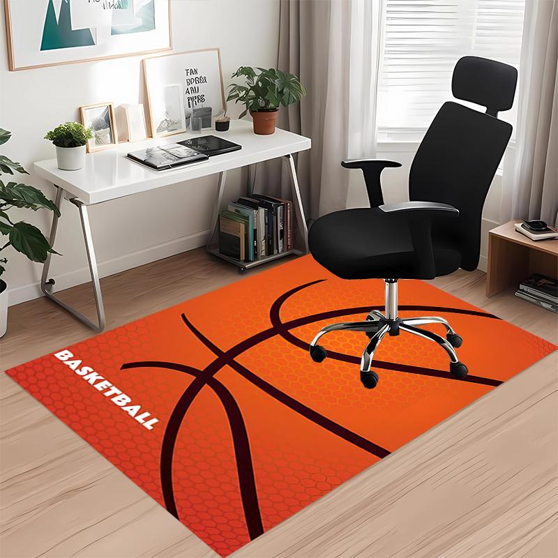 Basketball Printed Carpet, for Office Chair Living Room Bedroom Kitchen Room Decor Gifts.
