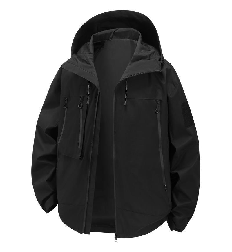 

Unisex Waterproof Mountain Windbreaker Jacket for Spring and Autumn XXXL чорний