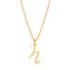 Gold Heart Alphabet Jewelry Necklace With O Chain For Female Fashion Accessory