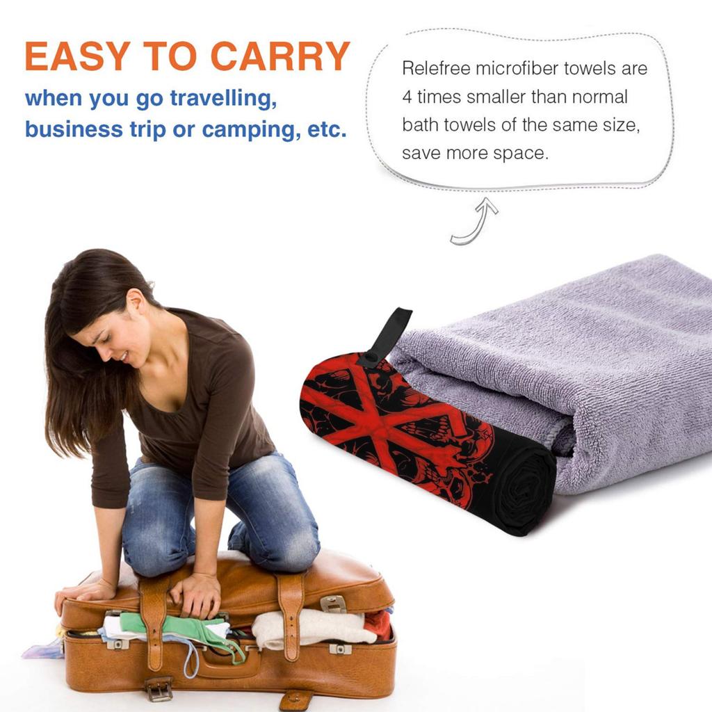 Berserk Sacrifice Mark Demon Sword And Magic Beach Towel Soft Microfiber Quick Dry Absorbent Quick Towels For Swimming