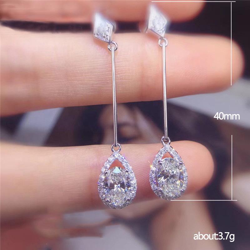 BELLA BOX Temperament Sweet Dangle Earrings Women Stylish Dance Party Daily Wear Aesthetic Jewelry Brilliant CZ Female Long Earring