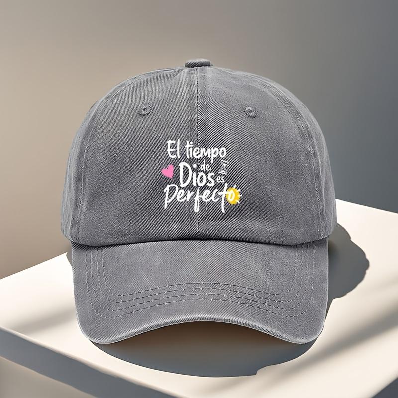 Pc Inspirational Spanish Quote Printed Baseball Cap Adjustable Size Lightweight MultiPurpose Classic Hat Suitable for Outdo