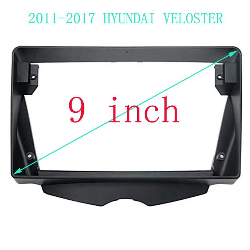 WQLSK 2 DIN 9 INCH Car Radio Fascias Frame For Hyundai Veloster FS 2011-2017 Spare Parts 9 Inch 2DIN Stereo Panel Fascia Adapter Frame