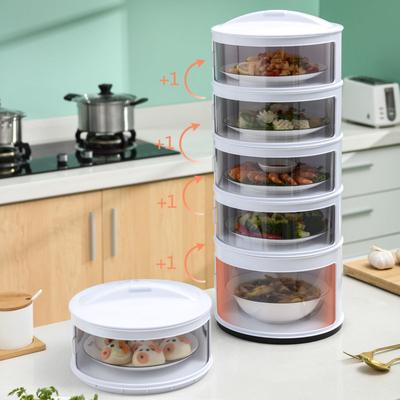 Transparent Stackable Food Insulation Cover Dust Proof Portable For Home Kitchen Keep Food Fresh Storage Organization Save Space