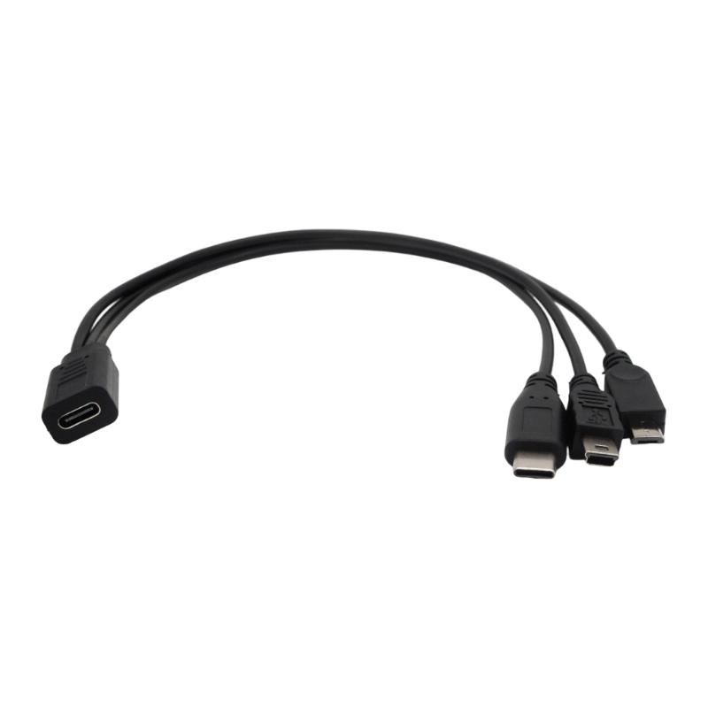 USB Type C Splitter Chargers Cable Highly speed Data Transfer Cord Compactly 30cm Length for Smartphones Accessories