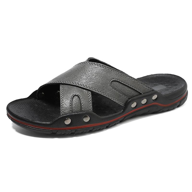Fashion Summer  Mens Casual Plus Size Slippers Size 47 48 Outdoor Shoes Lightweight Sandals Breathable Half Drag Man Shoes Beach Flats