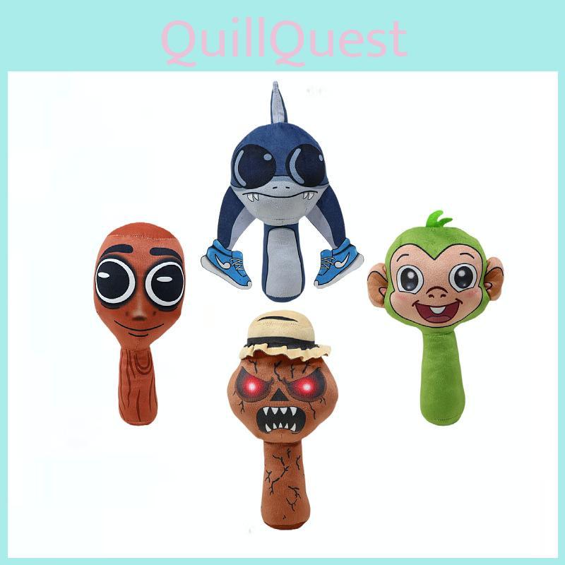 Tung Tung Sprunki Tungsahur Game Shark Plysj Dyr Leketøy Utstoppet Dukke Barn Gave