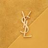 Saint Laurent Ysl Jamie Gold Logo Cube Geometric Suede And Lambskin Coin Purse Women Accessories Sunflower-Yellow 669964-1QS91-7003