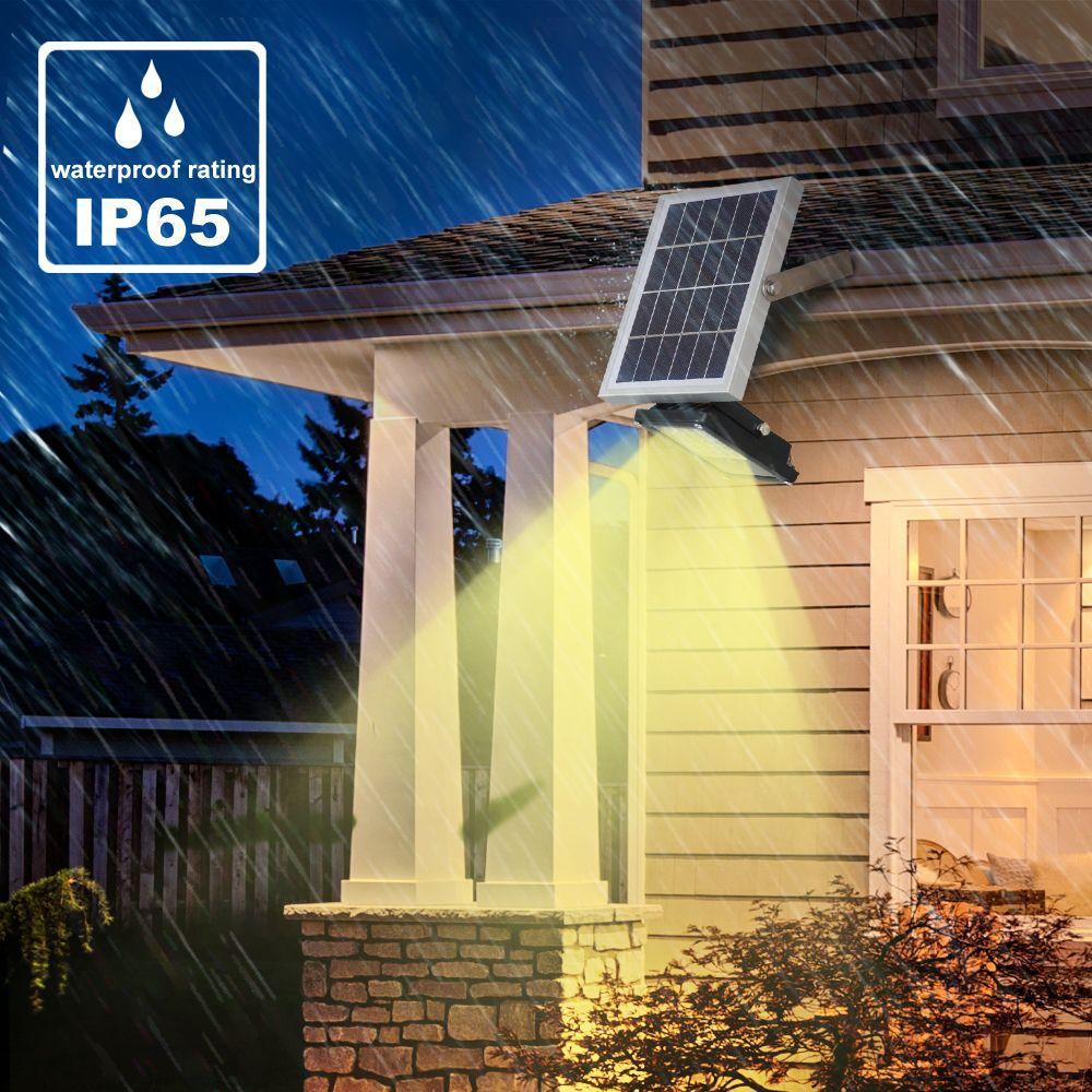 

50/10W RGB Solar Lawn Lamp Outdoor 4000mAh Solar Powered Wall Light Waterproof Smart Timing Remote Garden Decoration Flood Light