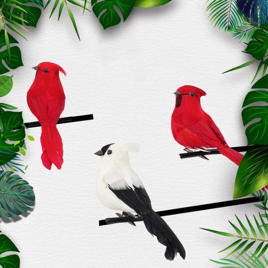 Lebensechte künstliche Schaumstoff-Tier-Vogel-Clip-Klammer für Zuhause, Garten, Baum, Park, Ornament