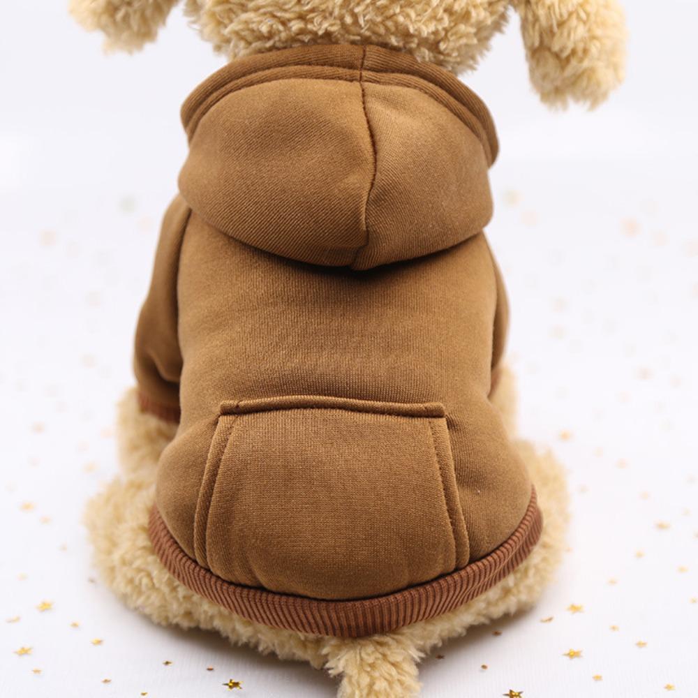 Autumn and winter dog fleece sweater trendy brand two feet sports wind pet dog dog cat clothes outdoor products