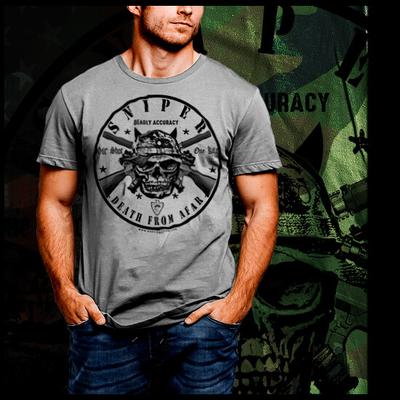 Scharfschützen-T-Shirt Militär Infanterie Aufklärer taktisch Tier 1 Ops Tod aus der Ferne T-Shirt