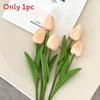 Pu Tulip Artificial Flowers For Wedding Decor Home Styling Props Photo