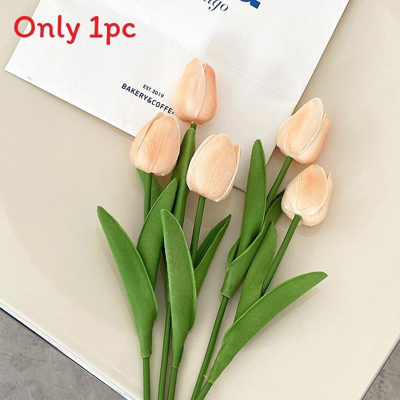 Tulip Pu Artificial Flowers For Wedding Decor Home Styling Props Photo
