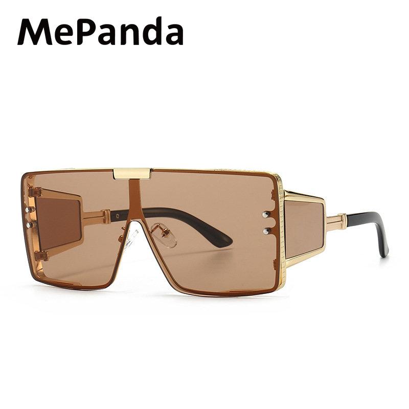 MePanda Unisex Large Square Frame Metal Outdoor Travel Fashion sunglasses,UV400