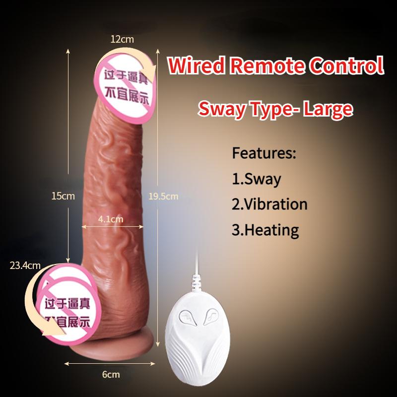 Realistic Dildo Vibrator Masturbator for Women Sex Toy Remote Control Heating Artificial Big Penis Telescopic Vibrators Anal Sex