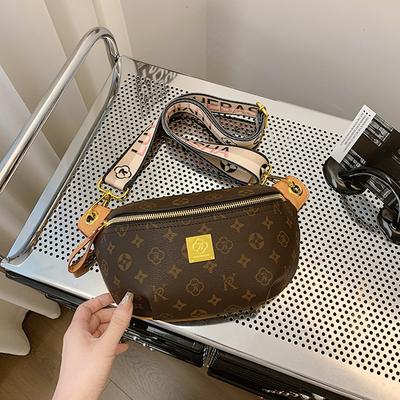 Nuova borsa stampata moda retrò da donna, semplice borsa al petto da donna, borsa a tracolla messenger versatile casual a banda larga