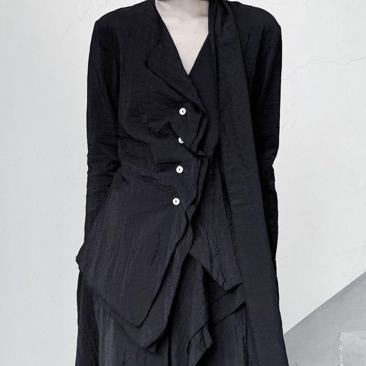 

2025 Национальный стиль Легкий топ с V-образным вырезом и юбка миди - Весна/Осень M for 100-110 lbs