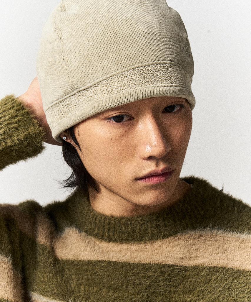 SLOWACID Fleece Bush Beanie [Olive Beige]