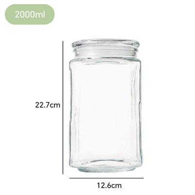 Bocal de stockage en verre Crescent Zhi Shi