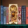 Retro Baroque Dreams DIY Wooden Book Nook Shelf Insert Miniature Kits Bookshelf Home Bookend Decoration For Adult Handmade Gifts