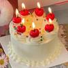 Korean Cake Decoration Ornaments Creative Three-dimensional Fruit Cherry Cherry Styling Candle Birthday Plug-in