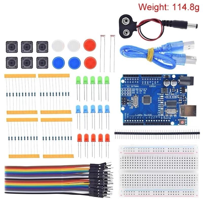 13-in-1 R3 Combination Electronic Kit, Breadboard with Jumper Wires for Circuit Experiment