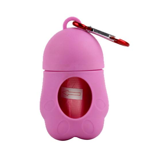 

Диспенсер для мешков для домашних животных Портативный яркий цвет Товары для домашних животных Диспенсер для мешков для домашних животных розовый