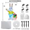 2.1M/6.8FT Easter Festival DIY Decoration Inflatable Model Rabbit carrying basket holiday Garden Yard Outdoor LED Light Decor