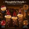 Beleuchteter Weihnachtsmannmützen-Kronleuchter - Warm leuchtende LED-Weihnachtsdekoration Hängender Kronleuchter 5 Stile für festliche Dekoration