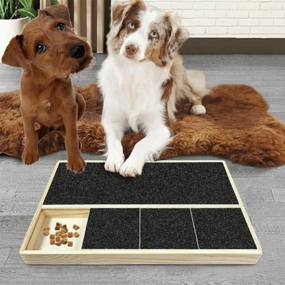 Wooden Dog Scratch Board Wear-resistant Nail Trim Pad Drawer Snack Box Pet Grooming