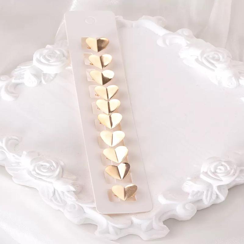 10 Stück Damen Kopfschmuck DIY Zubehör Mode Damen Goldener Stern Haarspange Hochzeitsgeschenk Haarzopfwerkzeuge