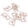 100PCS Paper Clips Portable Mini Cute Shape Electroplated Rose Gold Metal Paper Clip for Office Homes Envelope