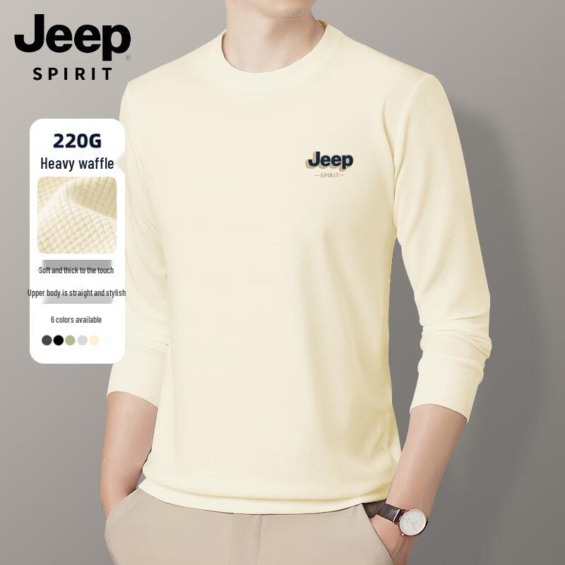 JEEP SPIRIT Men s Long-Sleeve Waffle Knit T-Shirt M