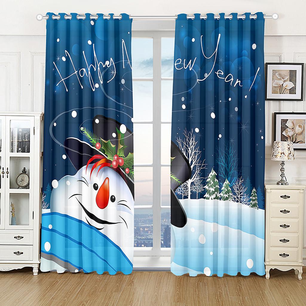 Мультфильм Рождество С Новым годом снежинки Детские оконные шторы Жалюзи для гостиной — фото 10