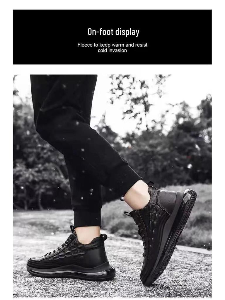 Herren-Sneaker im Krokodilmuster, Trendig - Frühjahr/Herbst 2025, Mit dicker Sohle, Leicht, Lässige Mode-Schuhe