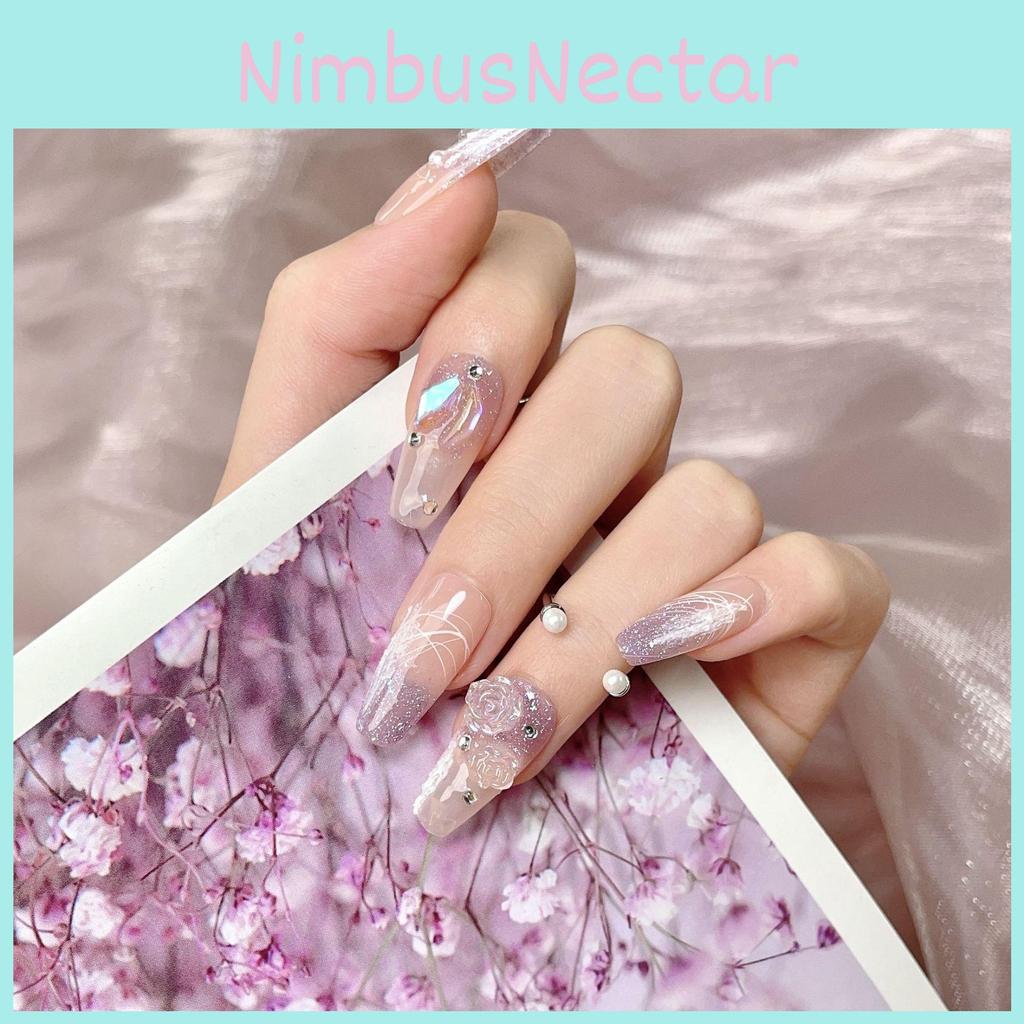 Handcrafted Fairy Aura Glitter Nail Stickers Xs S M L Sizes