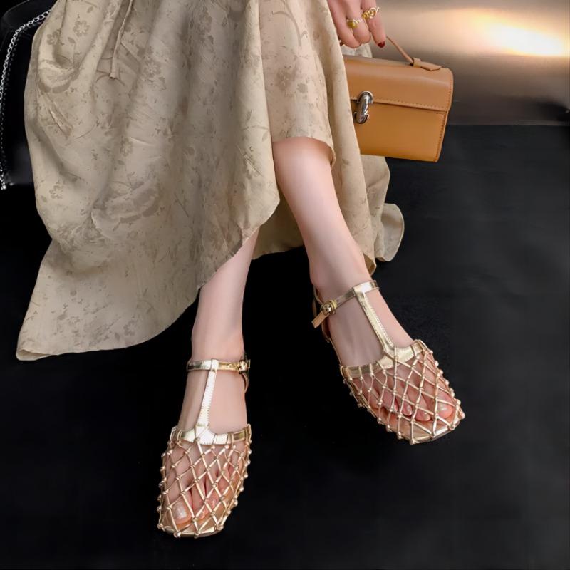 Fashion Hollow Women Sandals Shoes Low Heels Designer Summer New Slingback Sexy Casual Mujer Pumps