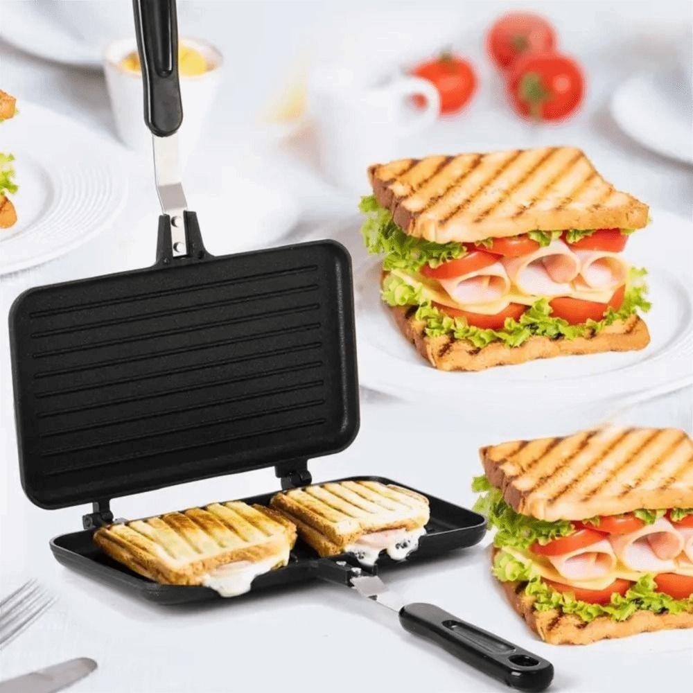 Aluminium Zinc Zinc Alloy Breakfast Sandwich Baking Pan Heat-resistant Sandwich Maker Toast Frying Pan  Bread