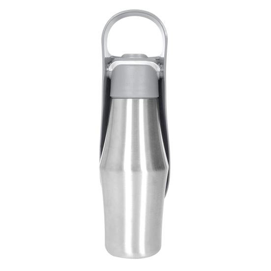 750ML Portable Dog Water Bottle, Leak-Proof Stainless Steel Water Bowl for Dog Cats, Large Capacity Outdoor Travel Pet Water Dispenser