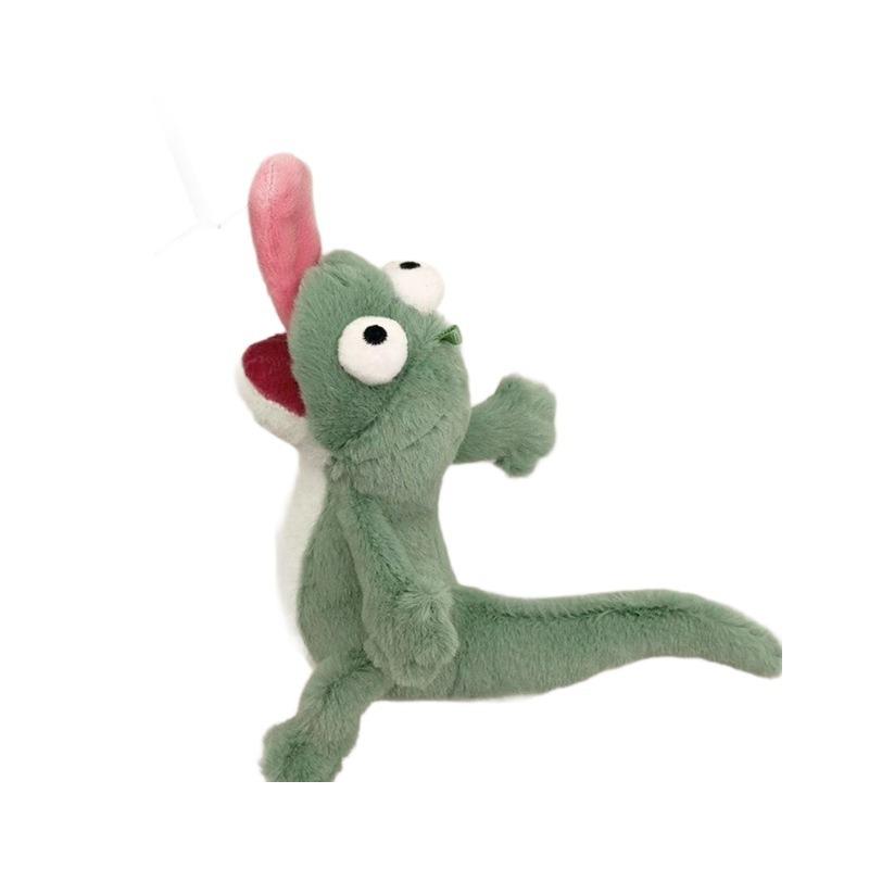 Magnetic Sounding Lizard Plush Doll Cute Cartoon Doll Pendant 15cm зелёный
