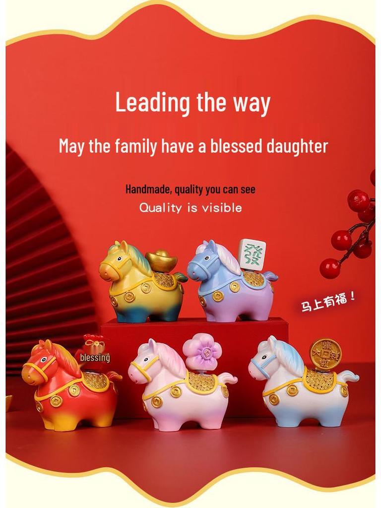 Little Pony Fufu Resin Figurine - Creative Car Console Decoration