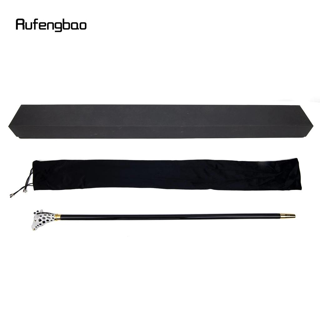 Ceramic Giraffe Head Wooden Single Joint Fashion Wood Walking Stick Decorative Walking Cane Halloween Mace Wand Crosier 95cm