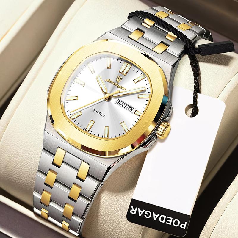Watch For Woman Luminous Date Week Square Ladies Watch Stainless Steel Quartz Women's Watches Female Reloj