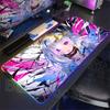 RGB Glowing HD Anime Mousepad Pretty Abime Girl Mouse Pad Hololive Amane Kanata Desk Mat Computer PC Cabinet Kawaii Keyboard Pad