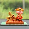 Shaking Head God of Wealth Car Ornament - New Year Fortune Desktop Decoration