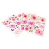 4 Sheets Flowers Wall Decals Watercolor Peony Floral Leaves Wall Stickers Peel And Stick Wall Decor for Girls Bedroom Nursery Classroom Living Room